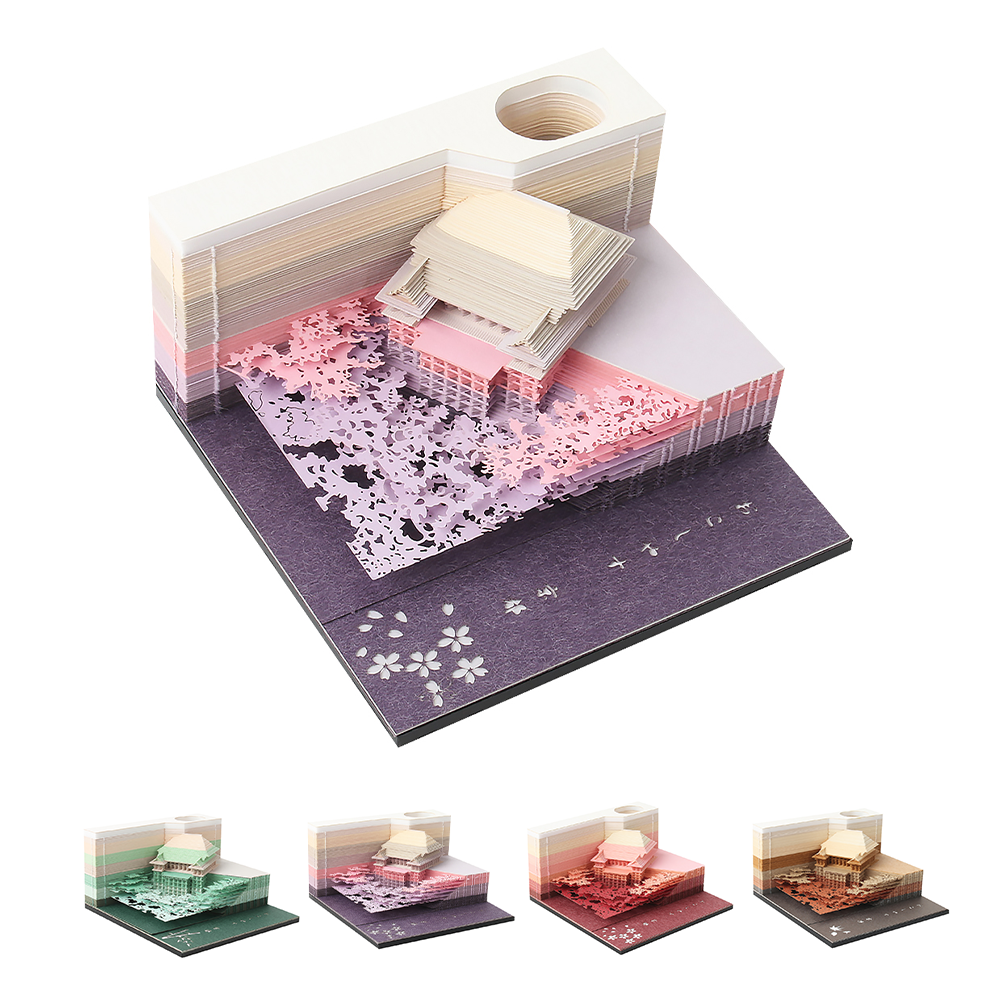 Popping into Tranquility: The Pop It Phenomenon 3 - Pop It Buy Omoshiroi Block 160 Sheets 3D Notepad Japan Kiyomizu Temple Treehouse 3D Paper Sticky Note Diy Cute - Artropad
