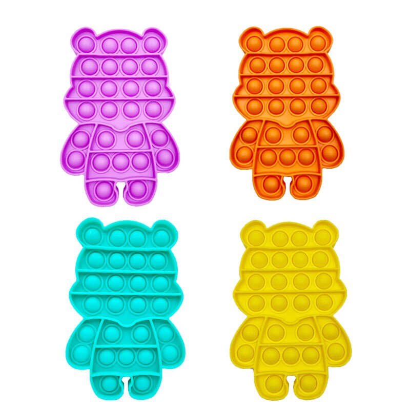 Cute Bear Shape Push Bubble Sensory Squishy Fidget For Autism Special Needs Antistress Game Adult Children 1 - Pop It Buy