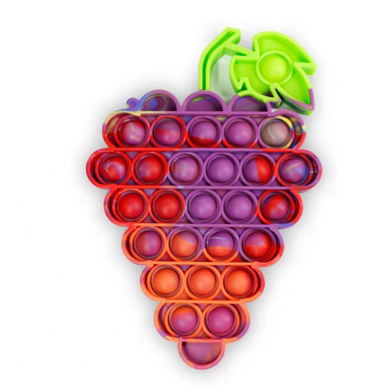 Pop It Fidget Toy Stress Squeeze Silicone Rainbow Bubble Push Adults Children Simple Dimple Grape Fruits - Pop It Buy