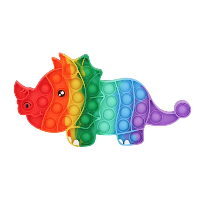 triceratops pop it fidget simple dimple anti stress toy - Pop It Buy
